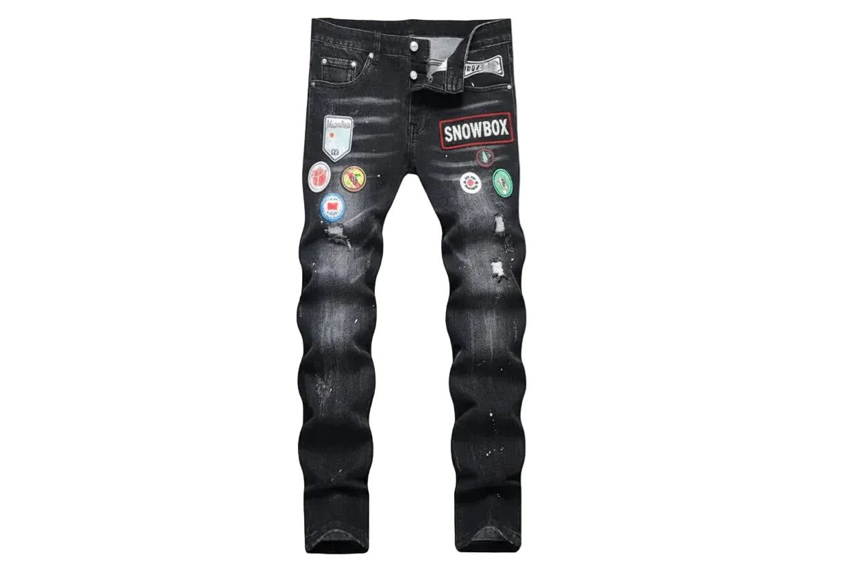 Snowbox x painted jeans